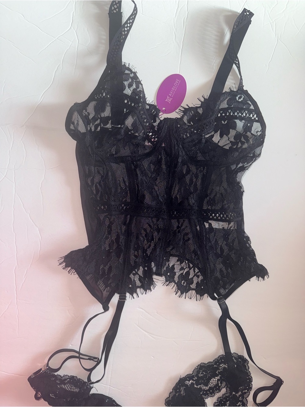 Bundle of 6 Lace Bralette‎ Bundle in White, Black & Red all size small! NWT